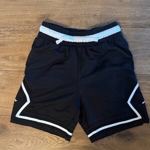 Nike Kids Black and White Jordan Basketball Shorts - small